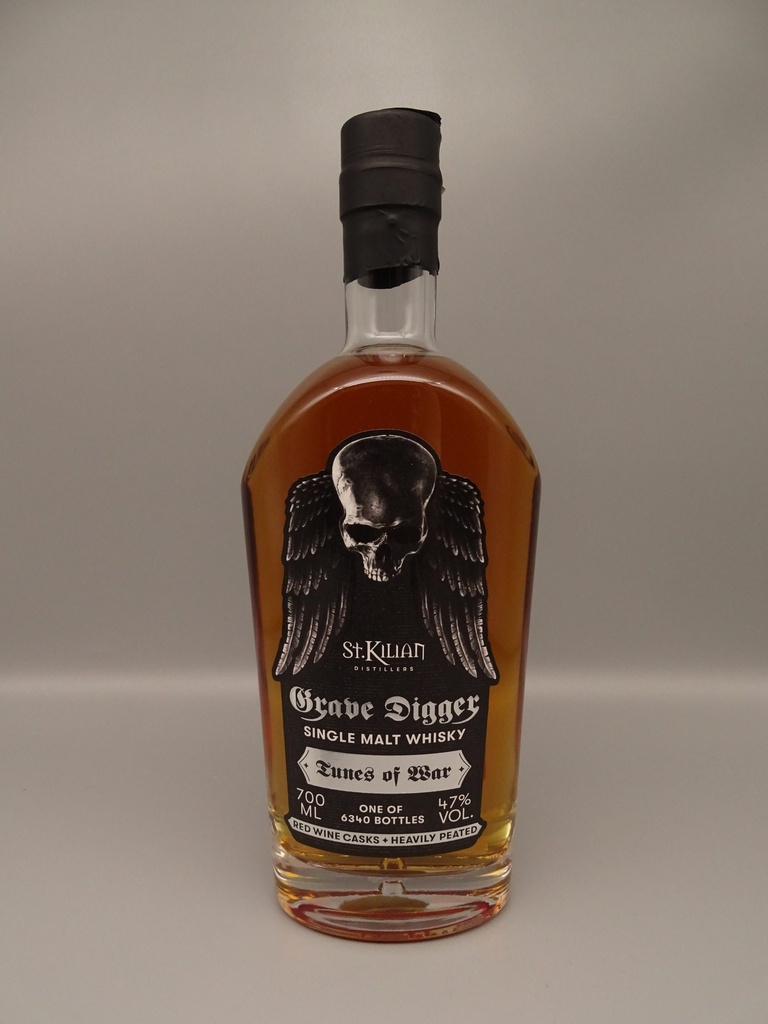 St. Kilian GRAVE DIGGER Tunes of War Single Malt Whisky 54ppm Rotweinfässer 47% 700ml