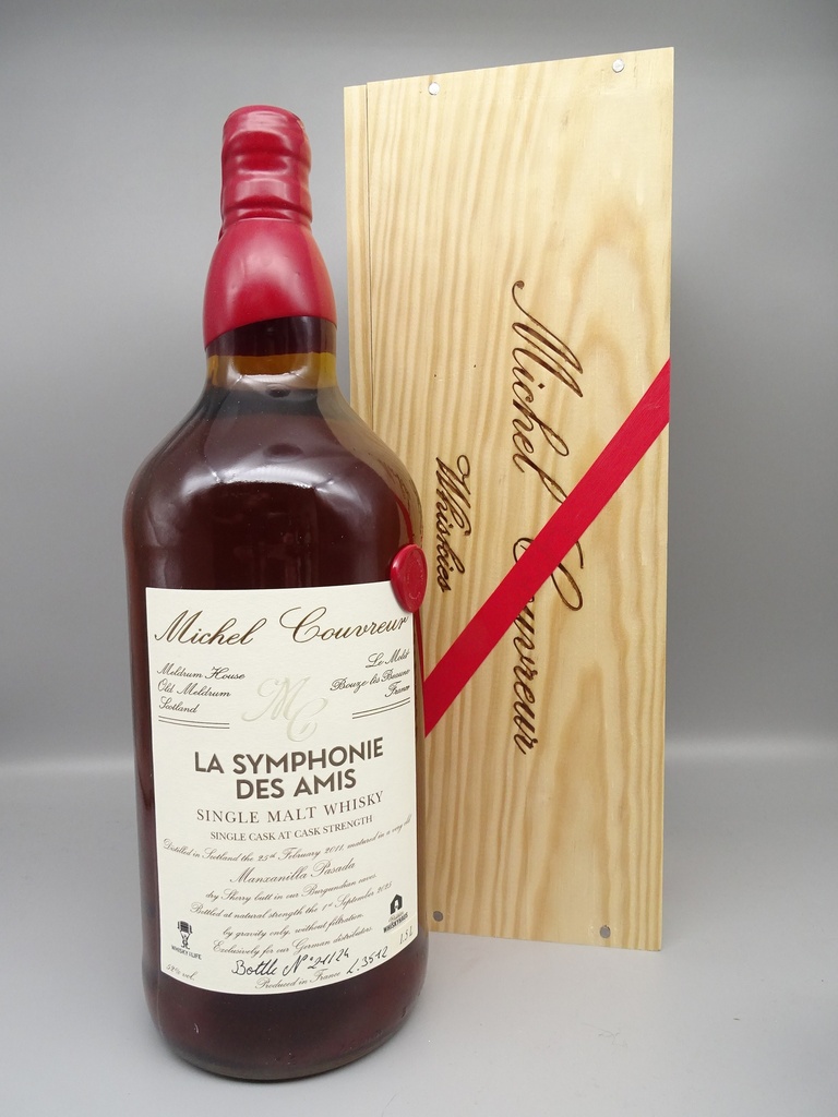Michel Couvreur LA SYMPHONIE DES AMIS 2011/2025 14yo Manzanilla Single Cask  52% Cask Strength MAGNUM 1,5l